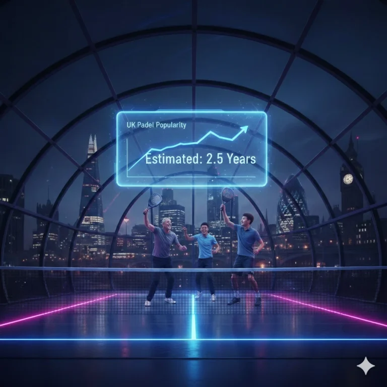 A digital growth chart showing UK Padel Popularity trends.